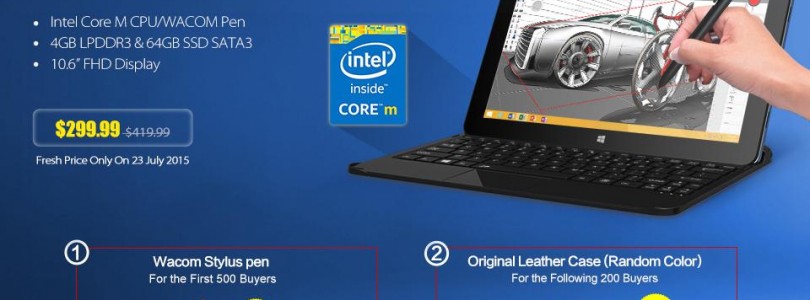 Cube i7 Stylus Sale on the 23rd, A Core M Tablet for only $299
