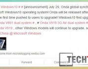 Onda’s Windows 10 upgrade plans announced
