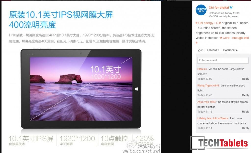 The screen is 400 lumens bright and supports 10 touch points.