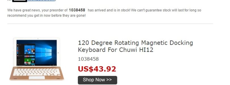 Chuwi Hi12 Keyboard Pictured?