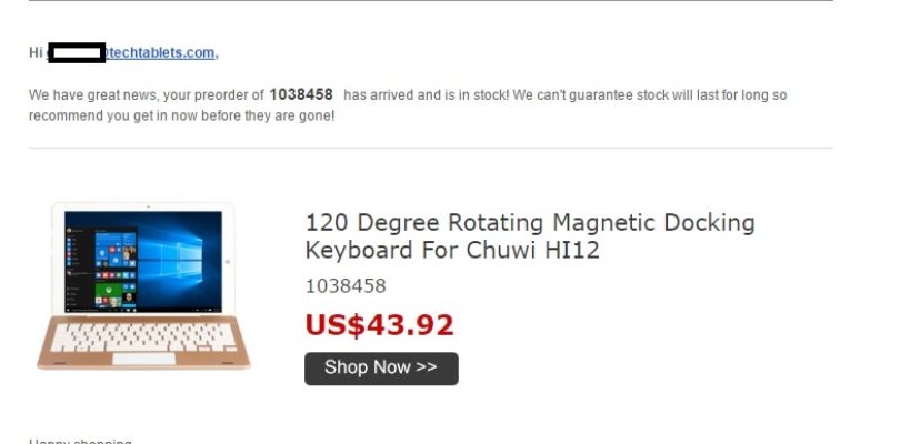 Chuwi Hi12 Keyboard Pictured?