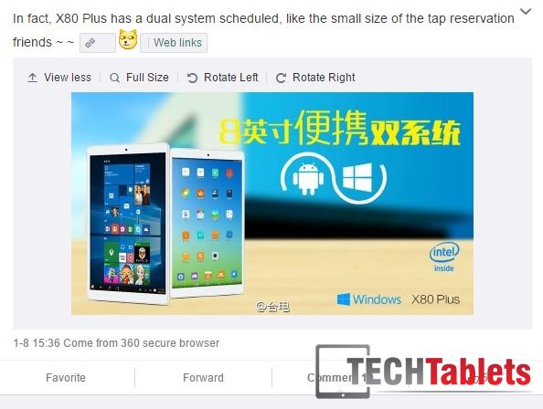 Teclast X80 Plus dual os