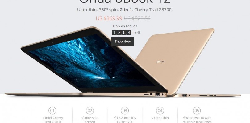 Onda oBook 12 MacBook Air 360 Clone Aliexpress Sale Today