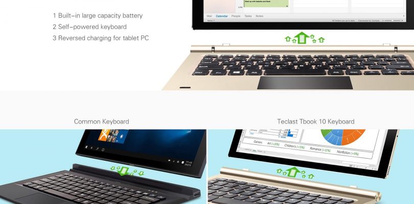 Teclast Tbook 10 – Extra Battery In The Keyboard