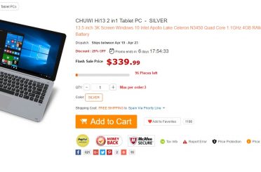 Chuwi Hi13 Finally Shipping From GearBest